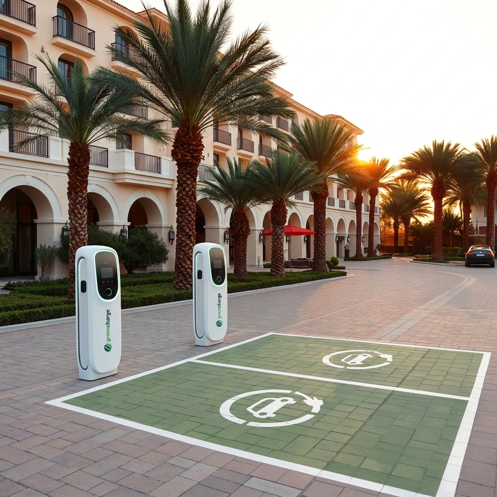 GreenCharge parking with two chargers